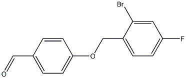 4-[(2-bromo-4-fluorophenyl)methoxy]benzaldehyde Structure