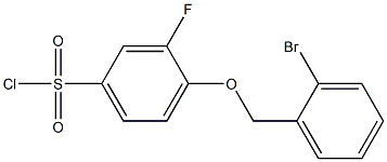 4-[(2-bromophenyl)methoxy]-3-fluorobenzene-1-sulfonyl chloride 구조식 이미지