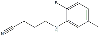 4-[(2-fluoro-5-methylphenyl)amino]butanenitrile 구조식 이미지