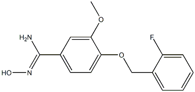 4-[(2-fluorobenzyl)oxy]-N'-hydroxy-3-methoxybenzenecarboximidamide 구조식 이미지