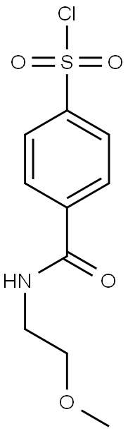 4-[(2-methoxyethyl)carbamoyl]benzene-1-sulfonyl chloride 구조식 이미지