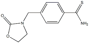 4-[(2-oxo-1,3-oxazolidin-3-yl)methyl]benzene-1-carbothioamide 구조식 이미지