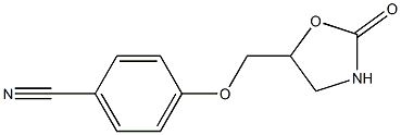 4-[(2-oxo-1,3-oxazolidin-5-yl)methoxy]benzonitrile 구조식 이미지