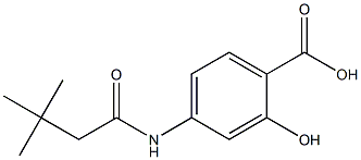 4-[(3,3-dimethylbutanoyl)amino]-2-hydroxybenzoic acid Structure