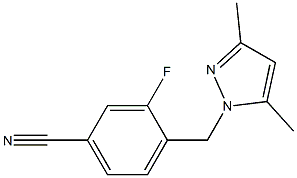 4-[(3,5-dimethyl-1H-pyrazol-1-yl)methyl]-3-fluorobenzonitrile Structure