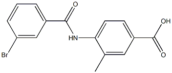 4-[(3-bromobenzoyl)amino]-3-methylbenzoic acid 구조식 이미지