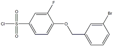 4-[(3-bromophenyl)methoxy]-3-fluorobenzene-1-sulfonyl chloride 구조식 이미지