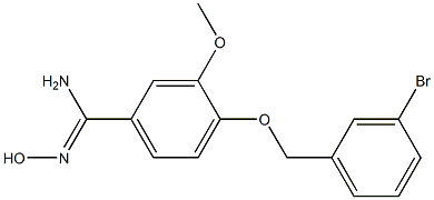 4-[(3-bromophenyl)methoxy]-N'-hydroxy-3-methoxybenzene-1-carboximidamide 구조식 이미지