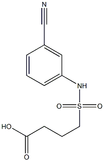 4-[(3-cyanophenyl)sulfamoyl]butanoic acid 구조식 이미지