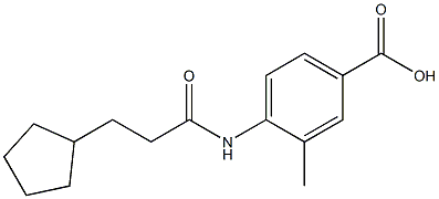 4-[(3-cyclopentylpropanoyl)amino]-3-methylbenzoic acid 구조식 이미지