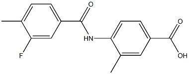 4-[(3-fluoro-4-methylbenzoyl)amino]-3-methylbenzoic acid Structure