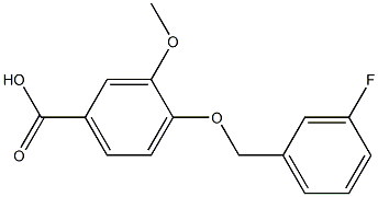 4-[(3-fluorophenyl)methoxy]-3-methoxybenzoic acid 구조식 이미지