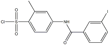 4-[(3-iodobenzene)amido]-2-methylbenzene-1-sulfonyl chloride Structure