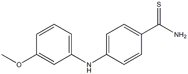 4-[(3-methoxyphenyl)amino]benzene-1-carbothioamide 구조식 이미지