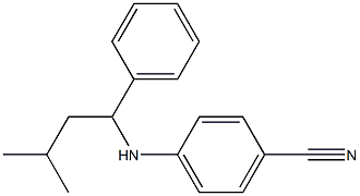 4-[(3-methyl-1-phenylbutyl)amino]benzonitrile 구조식 이미지