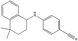 4-[(4,4-dimethyl-1,2,3,4-tetrahydronaphthalen-1-yl)amino]benzonitrile Structure