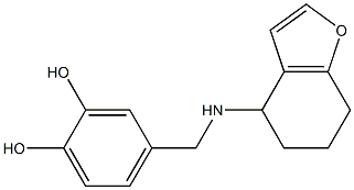 4-[(4,5,6,7-tetrahydro-1-benzofuran-4-ylamino)methyl]benzene-1,2-diol 구조식 이미지