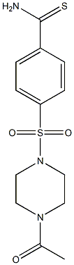 4-[(4-acetylpiperazine-1-)sulfonyl]benzene-1-carbothioamide Structure