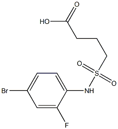 4-[(4-bromo-2-fluorophenyl)sulfamoyl]butanoic acid Structure