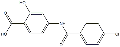 4-[(4-chlorobenzoyl)amino]-2-hydroxybenzoic acid Structure