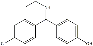 4-[(4-chlorophenyl)(ethylamino)methyl]phenol 구조식 이미지