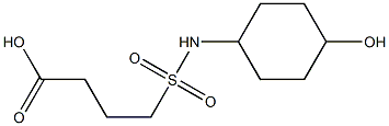 4-[(4-hydroxycyclohexyl)sulfamoyl]butanoic acid 구조식 이미지