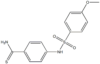 4-[(4-methoxybenzene)sulfonamido]benzene-1-carbothioamide 구조식 이미지