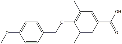 4-[(4-methoxyphenyl)methoxy]-3,5-dimethylbenzoic acid 구조식 이미지