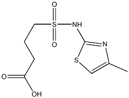 4-[(4-methyl-1,3-thiazol-2-yl)sulfamoyl]butanoic acid 구조식 이미지