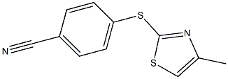 4-[(4-methyl-1,3-thiazol-2-yl)sulfanyl]benzonitrile 구조식 이미지