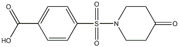 4-[(4-oxopiperidin-1-yl)sulfonyl]benzoic acid 구조식 이미지