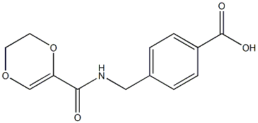 4-[(5,6-dihydro-1,4-dioxin-2-ylformamido)methyl]benzoic acid Structure