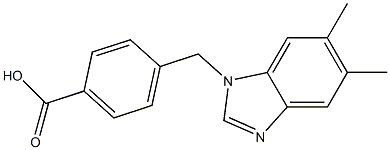 4-[(5,6-dimethyl-1H-1,3-benzodiazol-1-yl)methyl]benzoic acid Structure