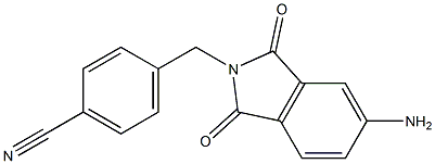 4-[(5-amino-1,3-dioxo-2,3-dihydro-1H-isoindol-2-yl)methyl]benzonitrile Structure