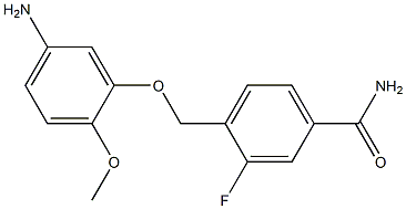 4-[(5-amino-2-methoxyphenoxy)methyl]-3-fluorobenzamide Structure