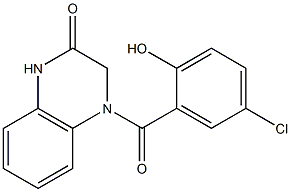 4-[(5-chloro-2-hydroxyphenyl)carbonyl]-1,2,3,4-tetrahydroquinoxalin-2-one Structure