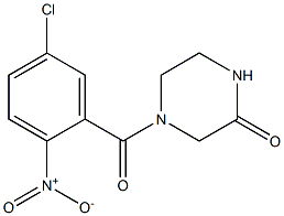 4-[(5-chloro-2-nitrophenyl)carbonyl]piperazin-2-one 구조식 이미지