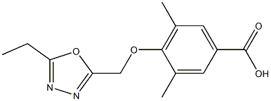 4-[(5-ethyl-1,3,4-oxadiazol-2-yl)methoxy]-3,5-dimethylbenzoic acid Structure