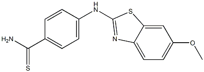 4-[(6-methoxy-1,3-benzothiazol-2-yl)amino]benzene-1-carbothioamide 구조식 이미지