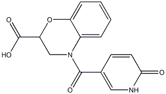 4-[(6-oxo-1,6-dihydropyridin-3-yl)carbonyl]-3,4-dihydro-2H-1,4-benzoxazine-2-carboxylic acid Structure