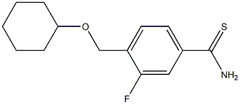 4-[(cyclohexyloxy)methyl]-3-fluorobenzene-1-carbothioamide 구조식 이미지