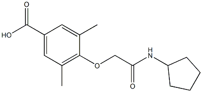 4-[(cyclopentylcarbamoyl)methoxy]-3,5-dimethylbenzoic acid 구조식 이미지