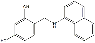 4-[(naphthalen-1-ylamino)methyl]benzene-1,3-diol 구조식 이미지