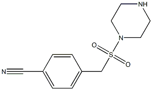 4-[(piperazine-1-sulfonyl)methyl]benzonitrile Structure