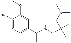 4-[1-({2-[(dimethylamino)methyl]-2-methylpropyl}amino)ethyl]-2-methoxyphenol 구조식 이미지