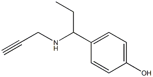 4-[1-(prop-2-yn-1-ylamino)propyl]phenol Structure
