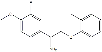 4-[1-amino-2-(2-methylphenoxy)ethyl]-2-fluoro-1-methoxybenzene 구조식 이미지