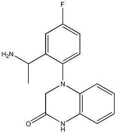 4-[2-(1-aminoethyl)-4-fluorophenyl]-1,2,3,4-tetrahydroquinoxalin-2-one 구조식 이미지