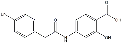4-[2-(4-bromophenyl)acetamido]-2-hydroxybenzoic acid Structure