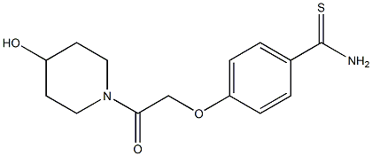 4-[2-(4-hydroxypiperidin-1-yl)-2-oxoethoxy]benzenecarbothioamide 구조식 이미지